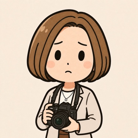 思うように撮れず悩む水沢あゆみ